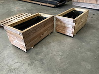 Garlux vuren bloembak geïmpregneerd - 100x50x45 cm (2x) - afbeelding 1 van  9