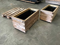 Garlux vuren bloembak geïmpregneerd - 100x50x45 cm (2x) - afbeelding 2 van  9