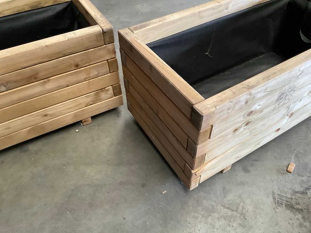Garlux vuren bloembak geïmpregneerd - 100x50x45 cm (2x) - afbeelding 2 van  5