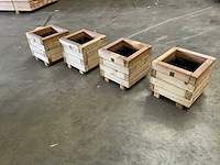 Garlux vuren bloembak geïmpregneerd - 30x30x28 cm (4x) - afbeelding 1 van  8