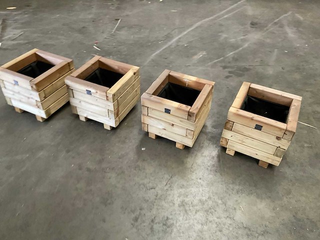 Garlux vuren bloembak geïmpregneerd - 30x30x28 cm (4x) - afbeelding 2 van  8