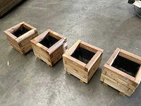 Garlux vuren bloembak geïmpregneerd - 30x30x28 cm (4x) - afbeelding 6 van  8