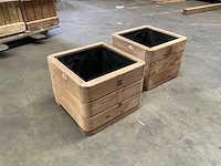 Garlux vuren bloembak geïmpregneerd - 40x40x30 cm (2x) - afbeelding 1 van  7