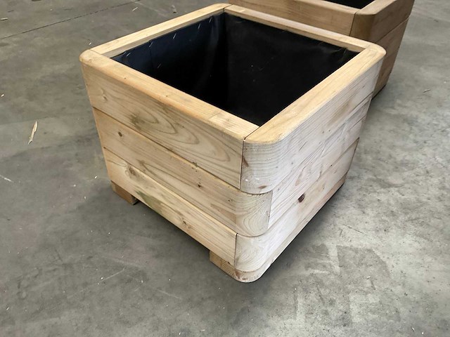 Garlux vuren bloembak geïmpregneerd - 40x40x30 cm (2x) - afbeelding 6 van  7