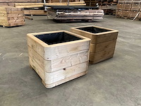 Garlux vuren bloembak geïmpregneerd - 40x40x30 cm (2x) - afbeelding 2 van  2