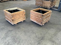 Garlux vuren bloembak geïmpregneerd - 40x40x34 cm (2x) - afbeelding 1 van  6