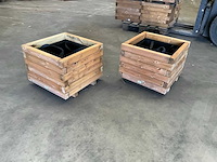 Garlux vuren bloembak geïmpregneerd - 40x40x34 cm (2x) - afbeelding 2 van  6