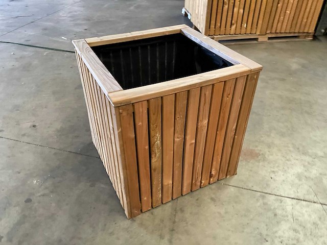 Garlux vuren bloembak geïmpregneerd - 59x59x60 cm (2x) - afbeelding 3 van  6