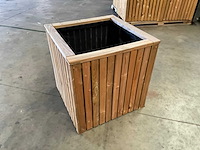 Garlux vuren bloembak geïmpregneerd - 59x59x60 cm (2x) - afbeelding 3 van  6