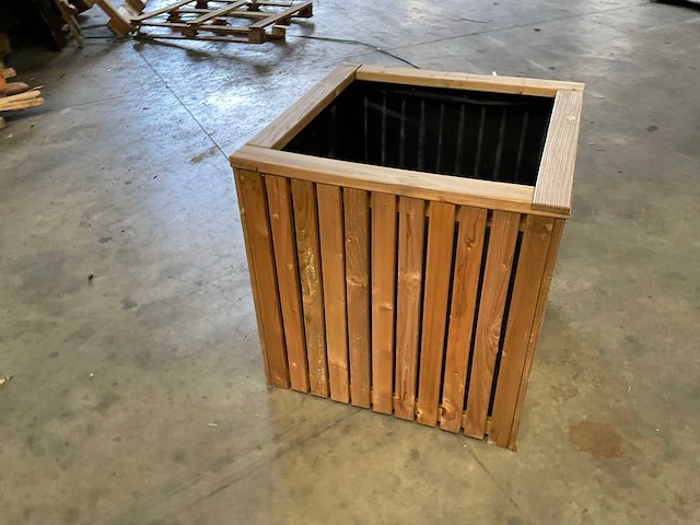 Garlux vuren bloembak geïmpregneerd - 59x59x60 cm (2x) - afbeelding 1 van  5