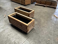 Garlux vuren bloembak geïmpregneerd - 70x30x30 cm (2x) - afbeelding 4 van  10