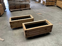 Garlux vuren bloembak geïmpregneerd - 70x30x30 cm (2x) - afbeelding 6 van  10