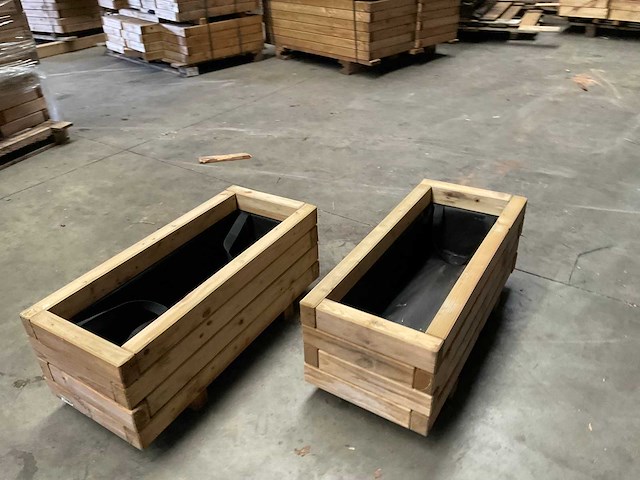 Garlux vuren bloembak geïmpregneerd - 70x30x30 cm (2x) - afbeelding 8 van  10