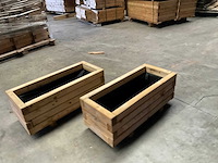 Garlux vuren bloembak geïmpregneerd - 70x30x30 cm (2x) - afbeelding 7 van  10