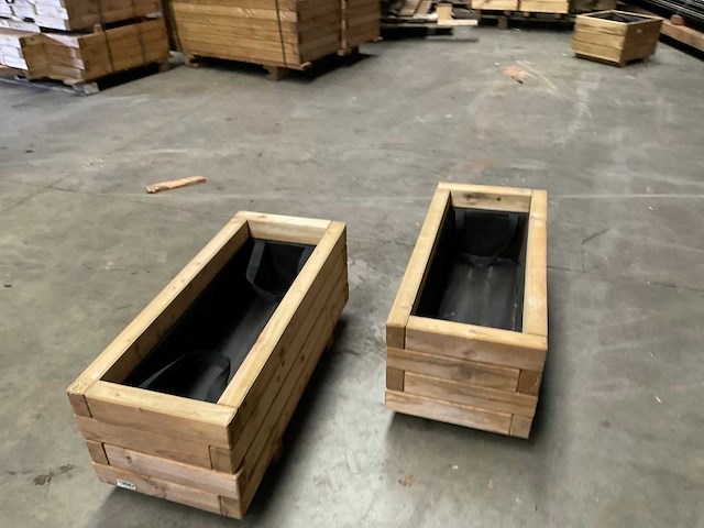 Garlux vuren bloembak geïmpregneerd - 70x30x30 cm (2x) - afbeelding 3 van  3