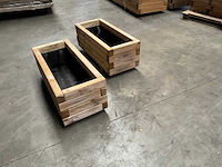 Garlux vuren bloembak geïmpregneerd - 70x30x30 cm (2x) - afbeelding 3 van  7