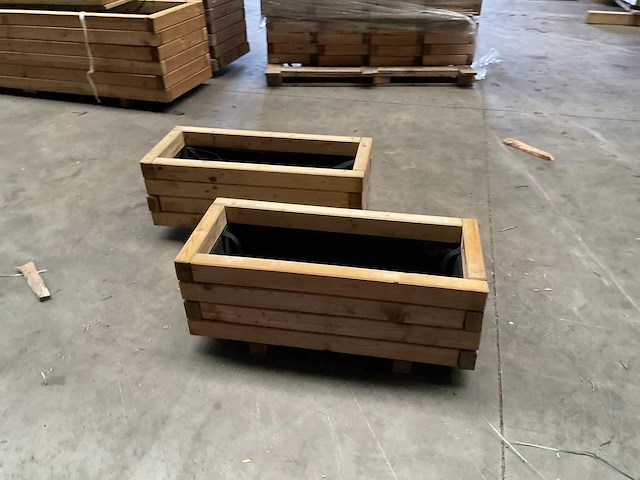 Garlux vuren bloembak geïmpregneerd - 70x30x30 cm (2x) - afbeelding 5 van  7