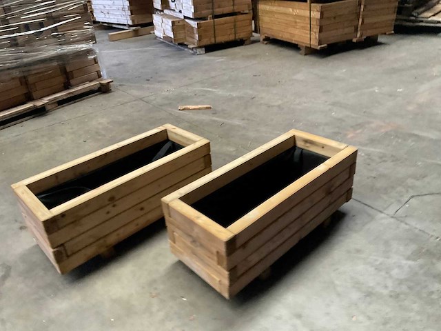 Garlux vuren bloembak geïmpregneerd - 70x30x30 cm (2x) - afbeelding 6 van  7