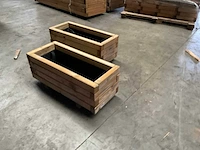 Garlux vuren bloembak geïmpregneerd - 70x30x30 cm (2x) - afbeelding 4 van  10