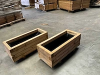 Garlux vuren bloembak geïmpregneerd - 70x30x30 cm (2x) - afbeelding 7 van  10