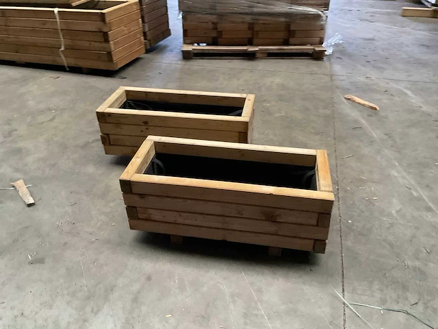 Garlux vuren bloembak geïmpregneerd - 70x30x30 cm (2x) - afbeelding 5 van  10