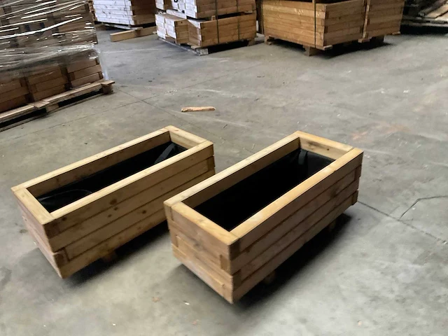 Garlux vuren bloembak geïmpregneerd - 70x30x30 cm (2x) - afbeelding 7 van  10