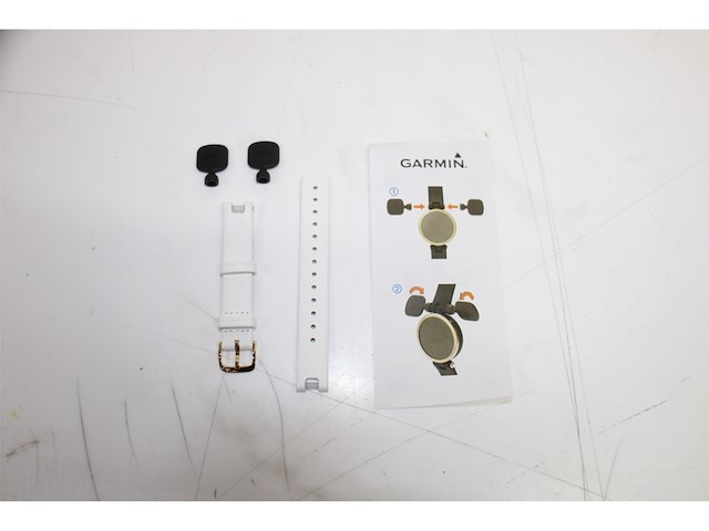 Garmin lily horlogebandje 14mm italiaans leer wit - afbeelding 2 van  2