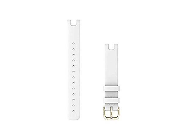 Garmin lily horlogebandje 14mm leer wit - afbeelding 1 van  2