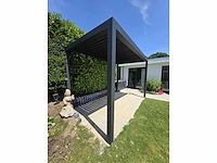 Garraf p150 terrasoverkapping 3x3m (louvre dak) pergola electrisch bediend - afbeelding 8 van  18