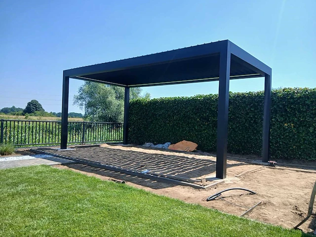 Garraf p150 terrasoverkapping 3x3m (louvre dak) pergola electrisch bediend - afbeelding 12 van  18