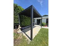 Garraf p150 terrasoverkapping 3x3m (louvre dak) pergola electrisch bediend - afbeelding 2 van  5