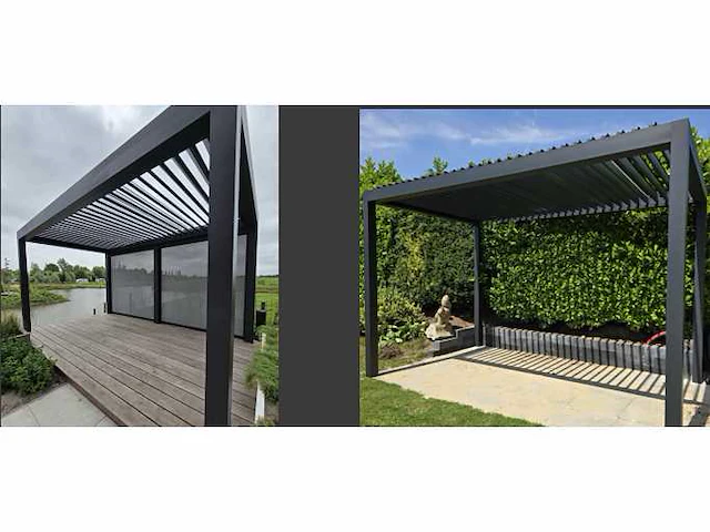 Garraf p150 terrasoverkapping 3x3m (louvre dak) pergola electrisch bediend - afbeelding 9 van  37