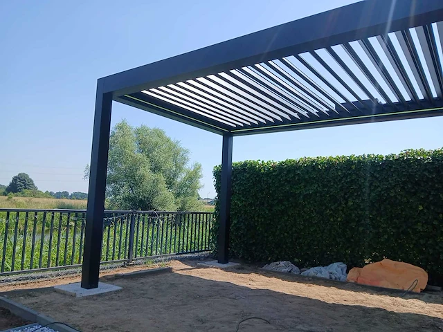 Garraf p150 terrasoverkapping 3x3m (louvre dak) pergola electrisch bediend - afbeelding 28 van  37
