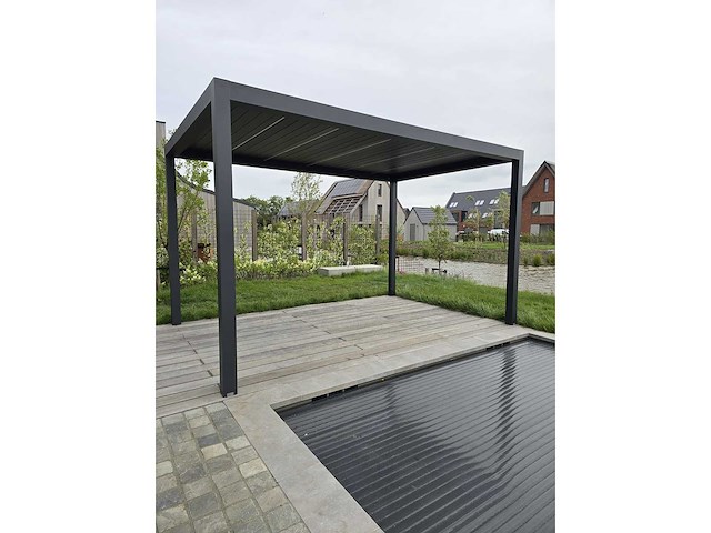 Garraf p150 terrasoverkapping 3x4m (louvre dak) pergola electrisch bediend - afbeelding 31 van  34
