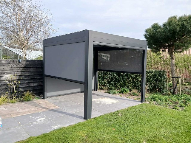 Garraf p150 terrasoverkapping 4x3m (louvre dak) pergola electrisch bediend - afbeelding 23 van  38