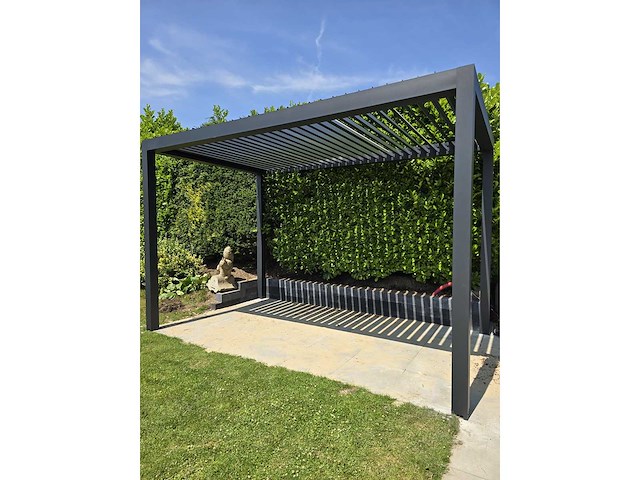 Garraf p150 terrasoverkapping 4x4m (louvre dak) pergola electrisch bediend - afbeelding 13 van  29