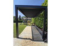 Garraf p150 terrasoverkapping 4x4m (louvre dak) pergola electrisch bediend - afbeelding 3 van  10