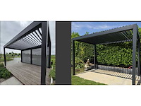Garraf p150 terrasoverkapping 4x4m (louvre dak) pergola electrisch bediend - afbeelding 4 van  10