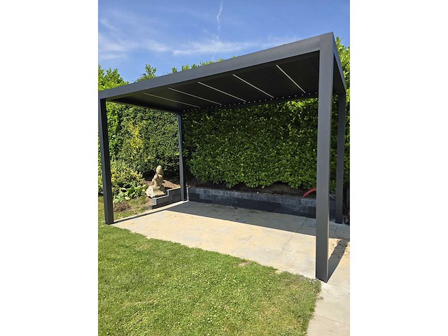 Garraf p150 terrasoverkapping 4x5m (louvre dak) pergola electrisch bediend - afbeelding 19 van  38