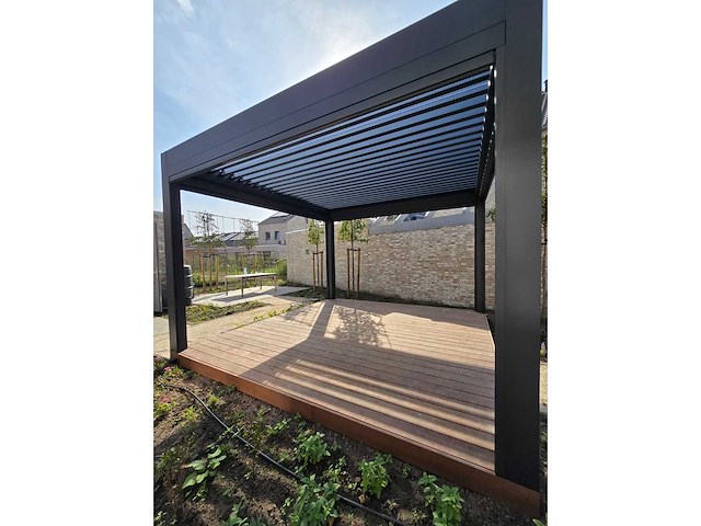 Garraf p150 terrasoverkapping 4x5m (louvre dak) pergola electrisch bediend - afbeelding 38 van  38