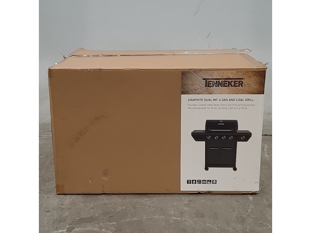 Gas- en houtskool barbecue, tenneker, graphite dual mf-4 - afbeelding 1 van  4
