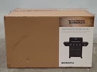 Gas- en houtskool barbecue, tenneker, graphite dual mf-4 - afbeelding 1 van  4