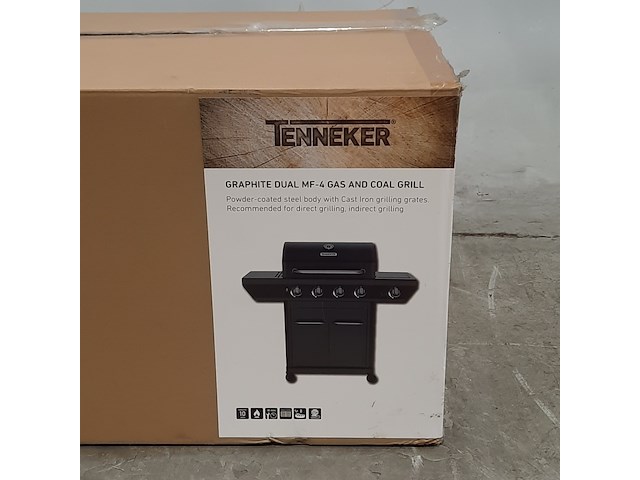 Gas- en houtskool barbecue, tenneker, graphite dual mf-4 - afbeelding 2 van  4