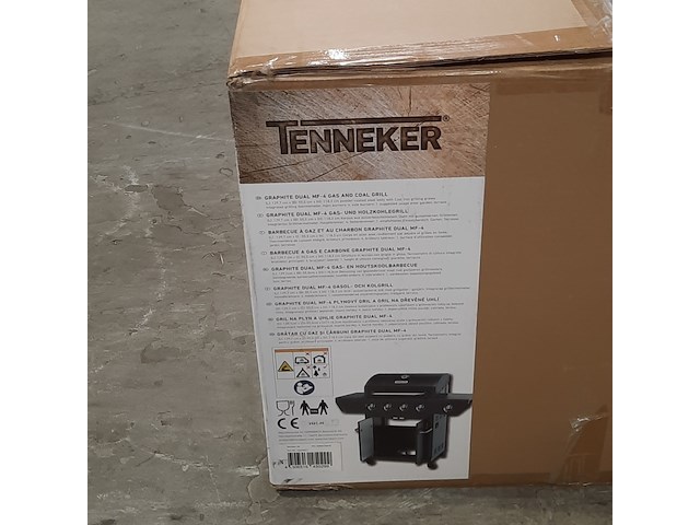 Gas- en houtskool barbecue, tenneker, graphite dual mf-4 - afbeelding 3 van  4
