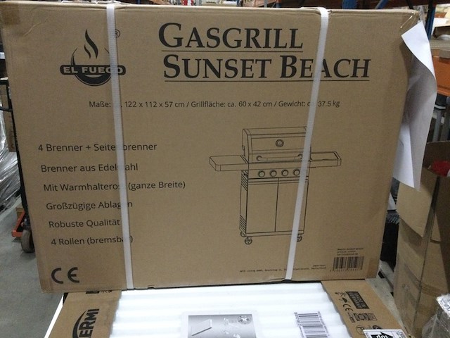 Gas barbecue 4+1, el fuego, sunset beach - afbeelding 2 van  4
