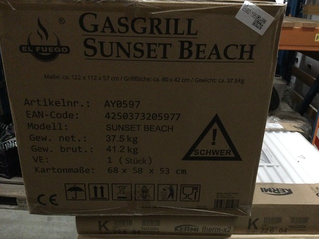 Gas barbecue 4+1, el fuego, sunset beach - afbeelding 3 van  4
