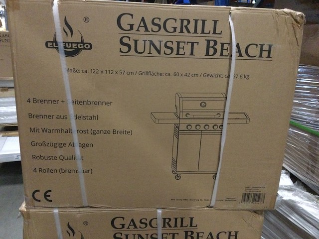 Gas barbecue 4+1, el fuego, sunset beach - afbeelding 2 van  4