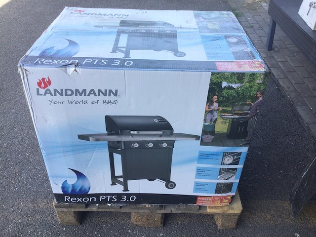 Gas barbecue landmann, rexon pts 3.0, zwart - afbeelding 2 van  4