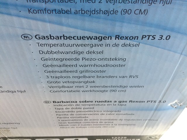 Gas barbecue landmann, rexon pts 3.0, zwart - afbeelding 3 van  4