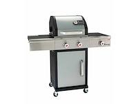 Gas barbecue, landmann, triton 2 + 1, zilver - afbeelding 1 van  3